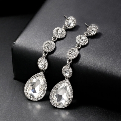 Alloy And Diamond Crystal Earrings Earrings Manufacturer