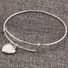 Punk Style Simple Silver Bracelet Love Bracelet Adjustable Supplier
