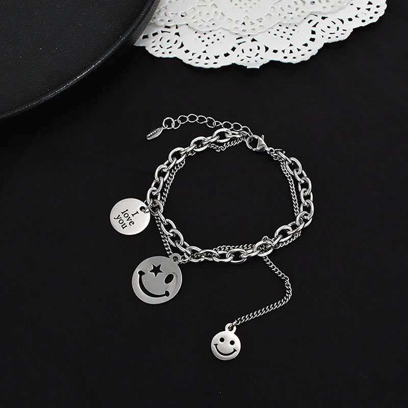 Smiley Face Hip-hop Personality Design Sense Bracelet Supplier