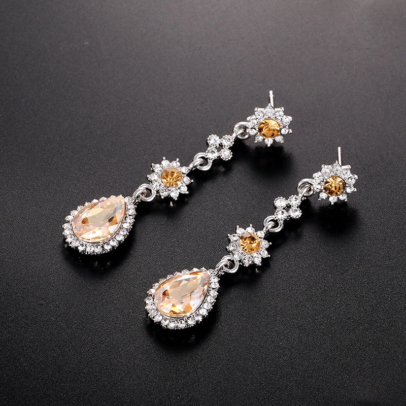 Crystal Long Elegant Temperament Drop Earrings Manufacturer