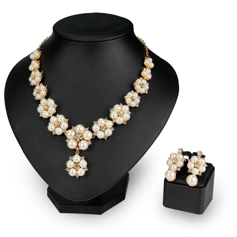 Fashion Pearl Set Bridal Necklace Earring Set Distributor