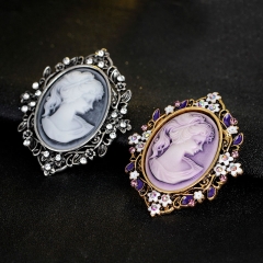 Beauty Avatar Court Vintage Queen Brooch Shawl Buckle Manufacturer