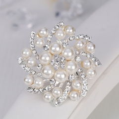 Popular Brooches Fashionable Rhinestone Pearl Brooch Manufacturer
