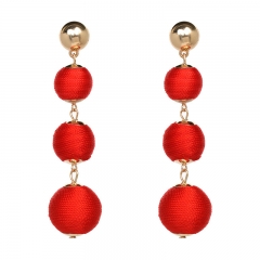 Wax Wire Around The Ball Three Ball Earrings Earrings Supplier