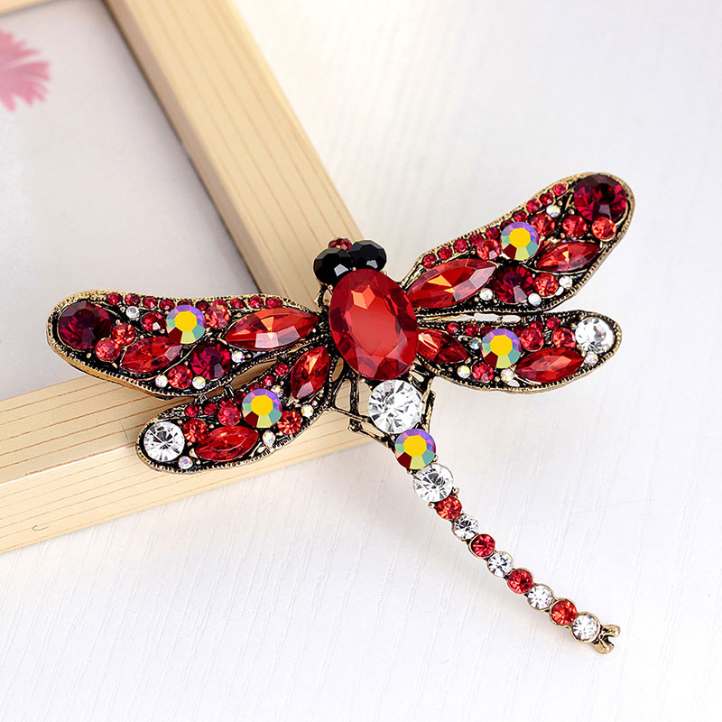 Wholesale Vintage Brooch Corsage Pins Large Dragonfly Silk Scarf Buckle Animal Brooches