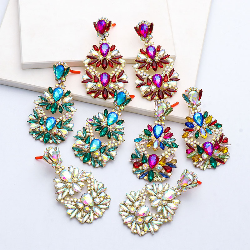Geometric Earrings Personalized Fashion Stud Earrings With Diamonds Distributor