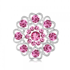 Openwork With Diamonds Peach Heart Love Brooch Manufacturer