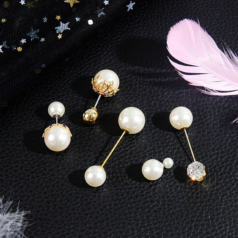 Creative Explosive Quality Zirconia Double-headed Pearl Brooch Accessories Supplier