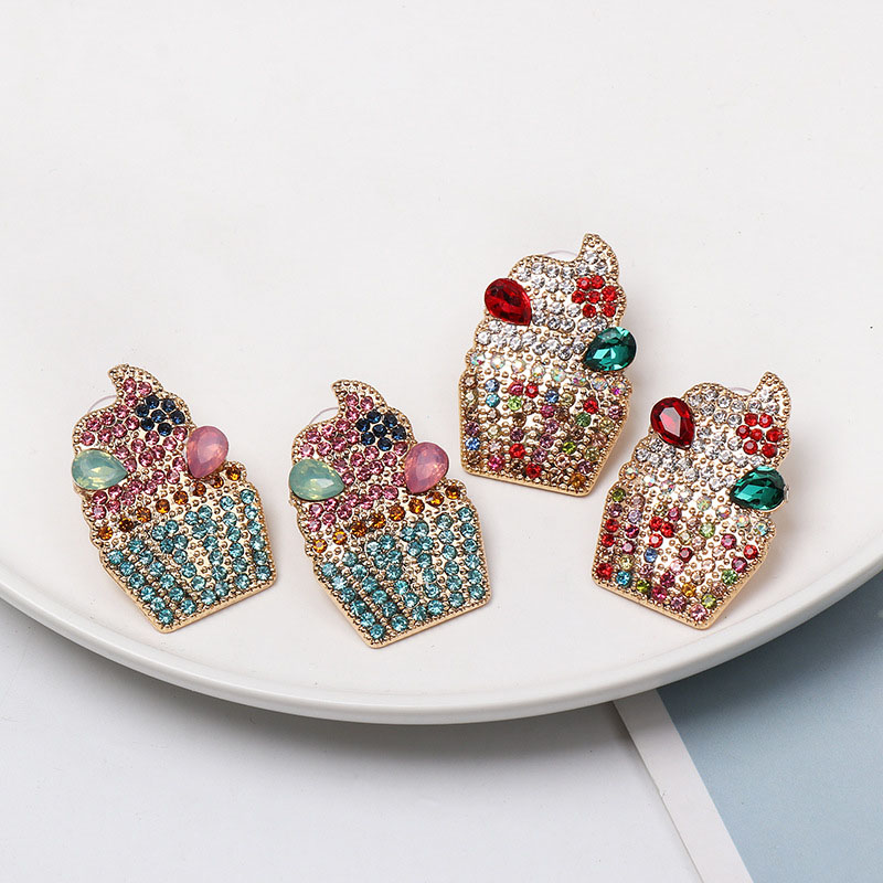 Ice Cream Stud Earrings With Diamonds Supplier
