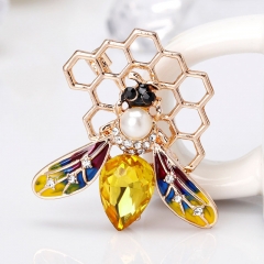 Wholesale Fashion Personalized Oil-dripping Bee Brooch Hundred And One Insects