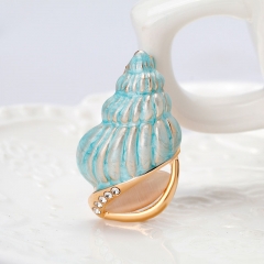 Wholesale Fashion Small Fresh Light Blue Conch Corsage Pins