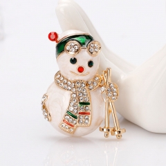 Wholesale Fashion Cartoon Christmas Snowman Brooch