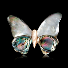 Wholesale Shell Brooch Vintage Shell Series Butterfly Brooch