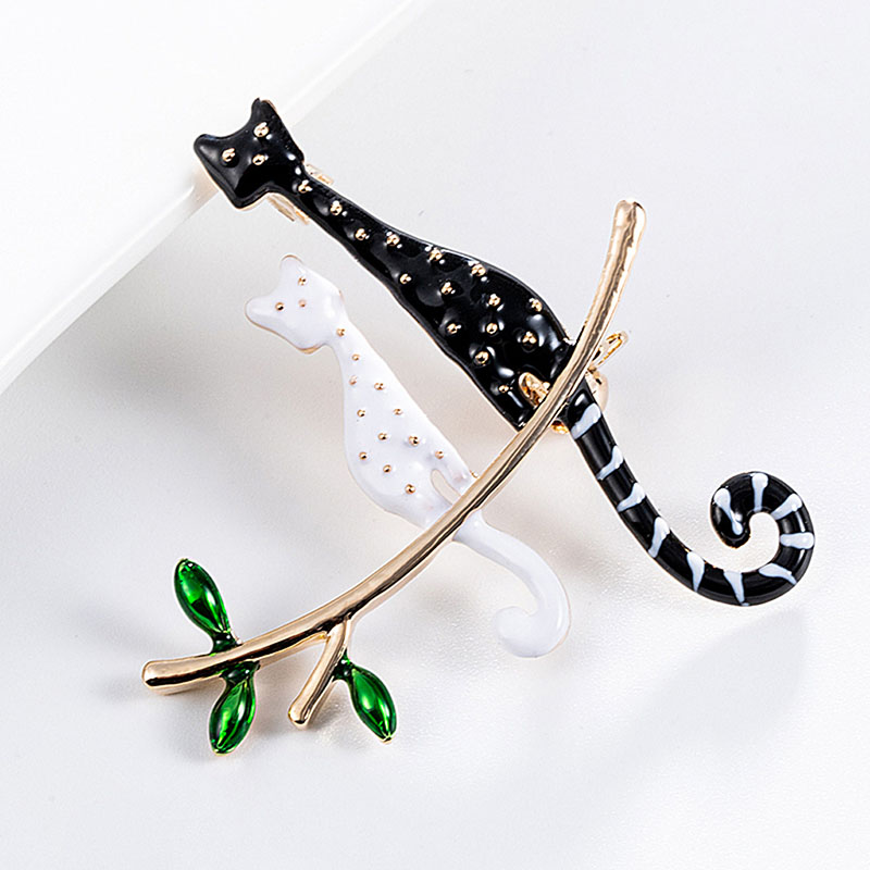 Wholesale Creative Animal Brooch Series Oil Dripping Cute Cats