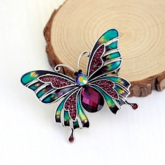 Wholesale Enamel Drip Oil Butterfly Brooch Palace Vintage Pin Corsage Accessories