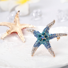 Wholesale Cute Multicolor Starfish Brooch Fashion Star Corsage