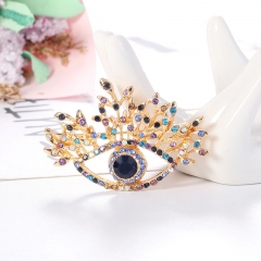 Wholesale Vintage Exaggerated Eyes Brooch Alloy Personality With Diamonds Corsage