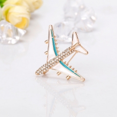 Wholesale Brooch Personalized Cartoon Alloy Oil Drip Airplane Corsage