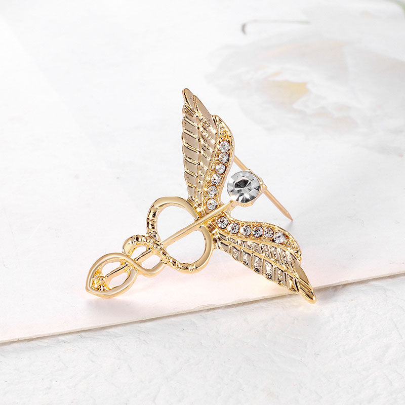 Wholesale Angel Wings Brooch Creative Temperament Alloy With Diamonds Pins