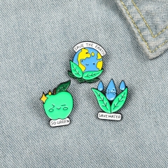 Wholesale Creative Plant Environmental Protection Letter Brooch