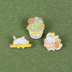 Wholesale Enamel Alloy Brooch Cute Cat Brooch