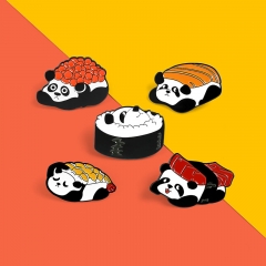 Wholesale Jewelry Creative Cute Panda Sushi Brooch