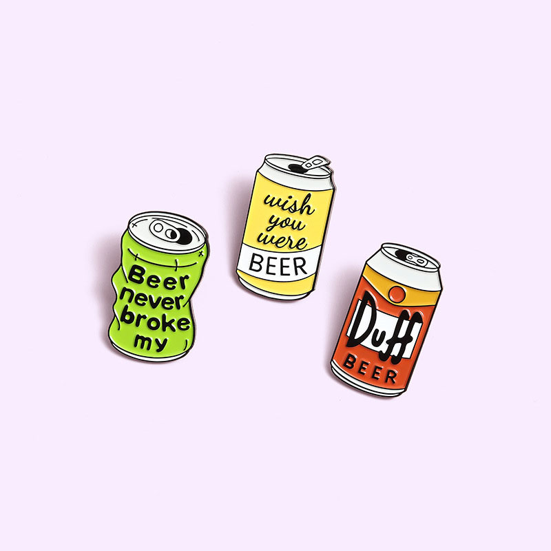 Wholesale Cartoon Creative Personality Letters Drink Brooch