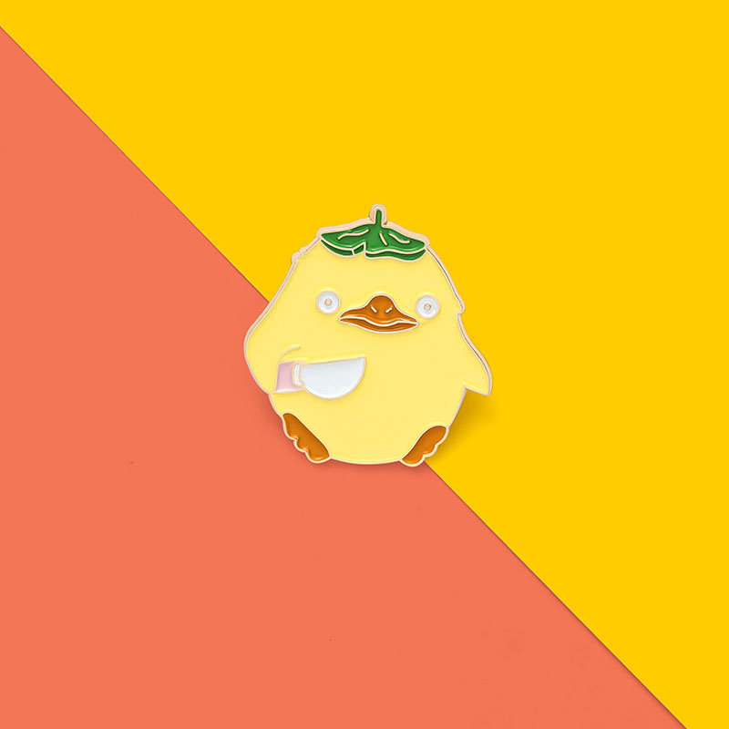 Wholesale Little Yellow Duck Alloy Brooch Baking Lacquer Badge