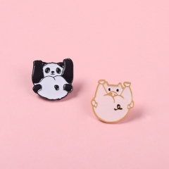 Wholesale Jewelry Panda Piggy Brooch Silk Scarf Metal Badge