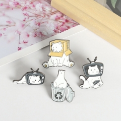 Wholesale Jewelry Brooch Cat Metal Badge Pins