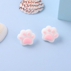 Wholesale Jewelry Pink Cat Paw Brooch Plastic Silk Scarf Buckle