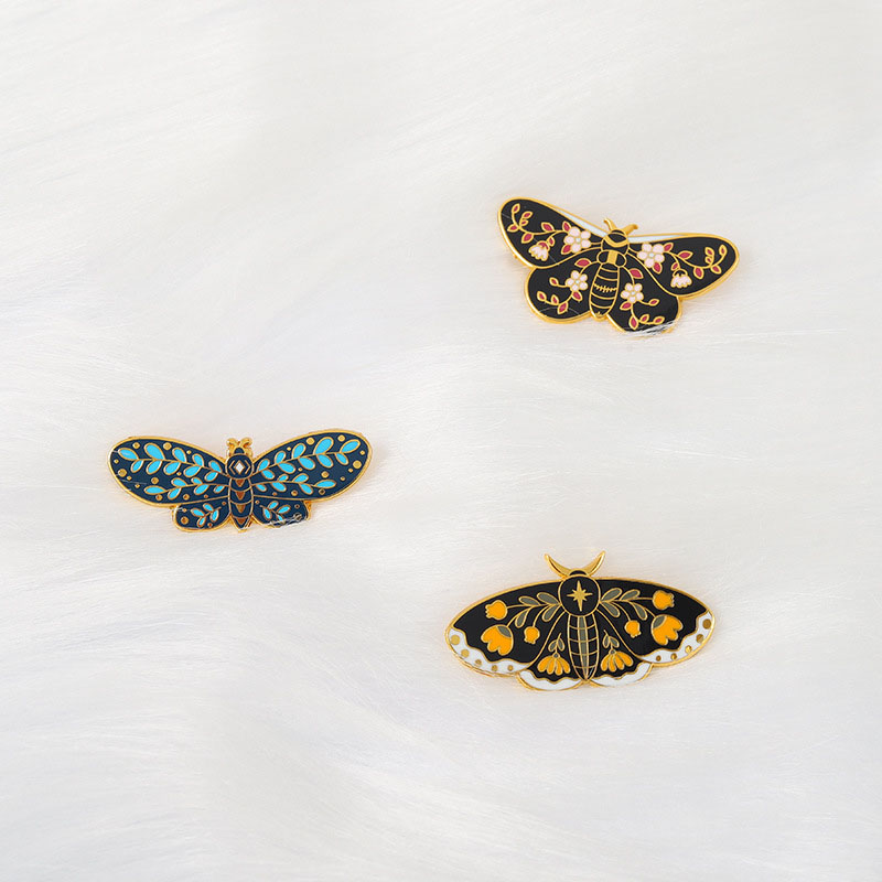 Wholesale Jewelry Insect Alloy Badge Creative Color Enamel Brooch