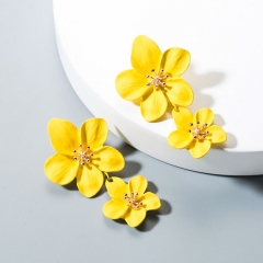 Korean Version Of Geometric Flower Earrings Manufacturer
