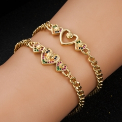 Fashion Copper Plated 18k Gold Love Smiley Face Simple Bracelet Distributor