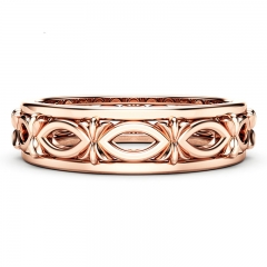 Openwork Fashion Ring Copper Rose Gold Plated Supplier