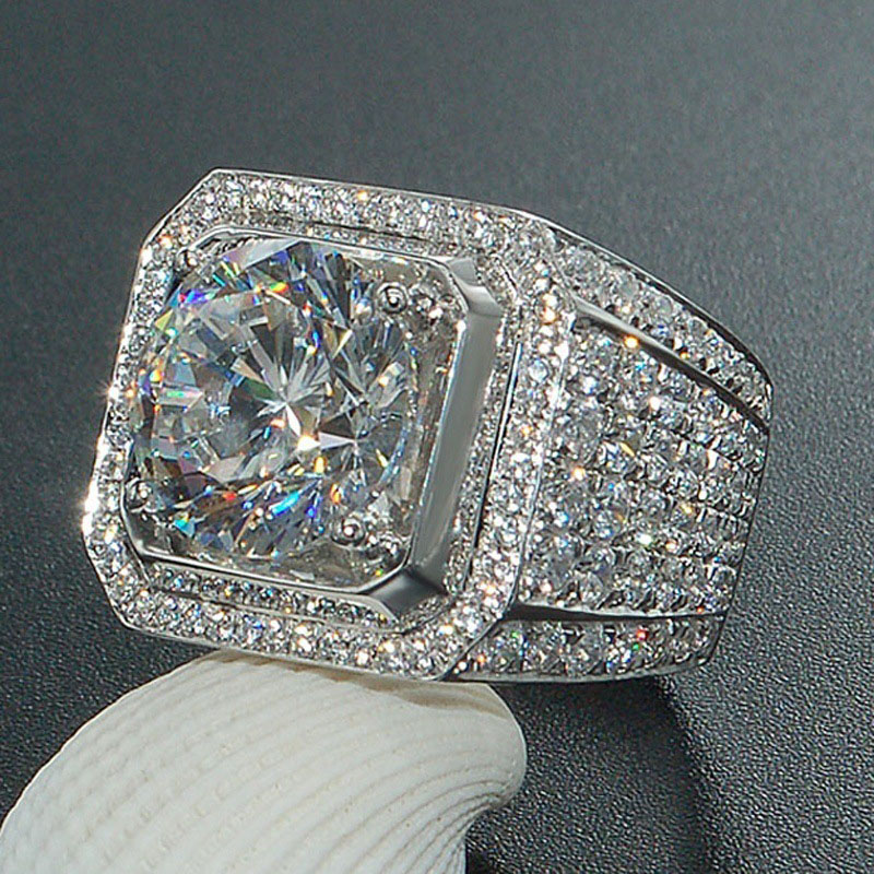 Fashion Dominant Full Diamond Micro-set Zirconia Ring Supplier