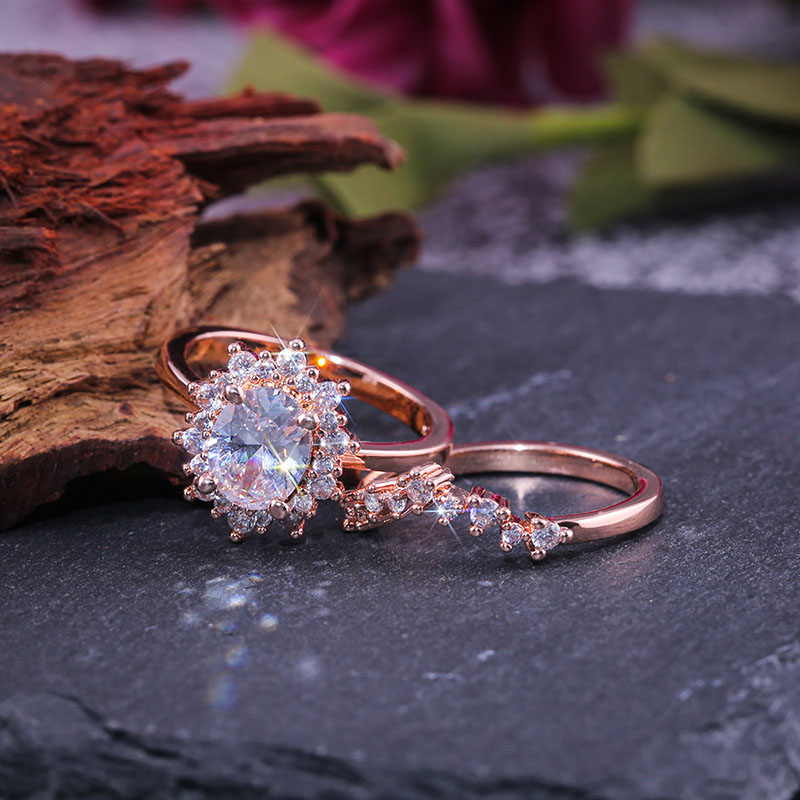 Rose Gold Plated 5a Zirconia Ring Distributor