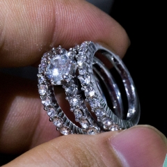 Fashion Couple Micro-set Diamond Ring Supplier
