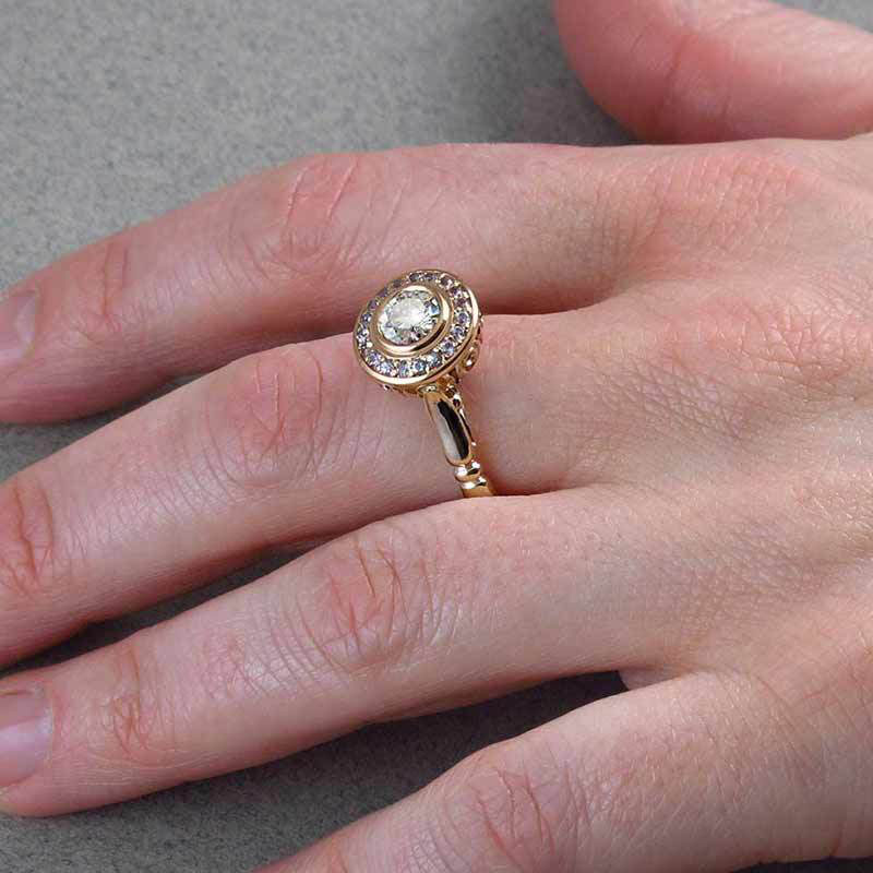 Fashion Popular Copper Plated 14k Real Gold Ring Distributor