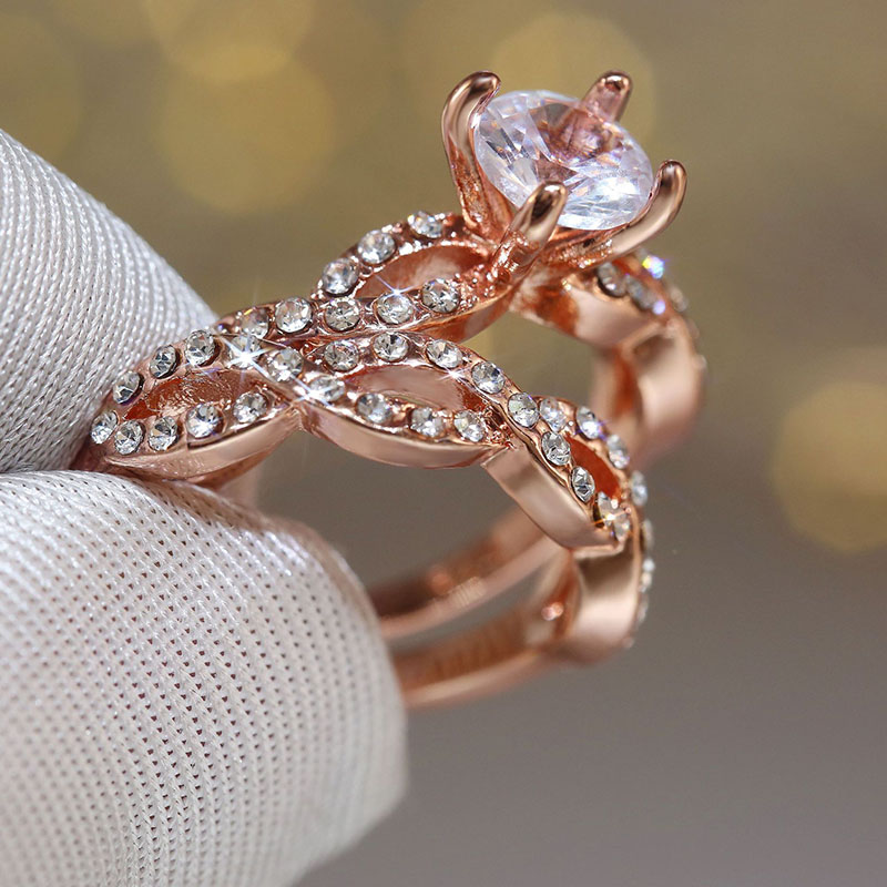 Zircon Rose Gold Ring Distributor