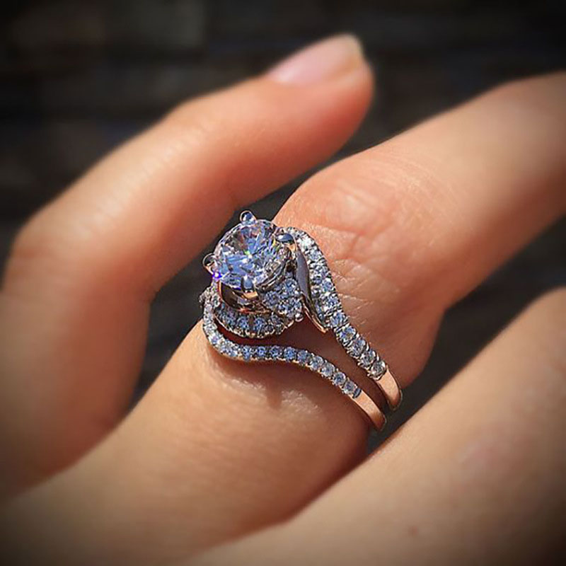 Luxury Fashion Creative Zirconia Wedding Band Distributor