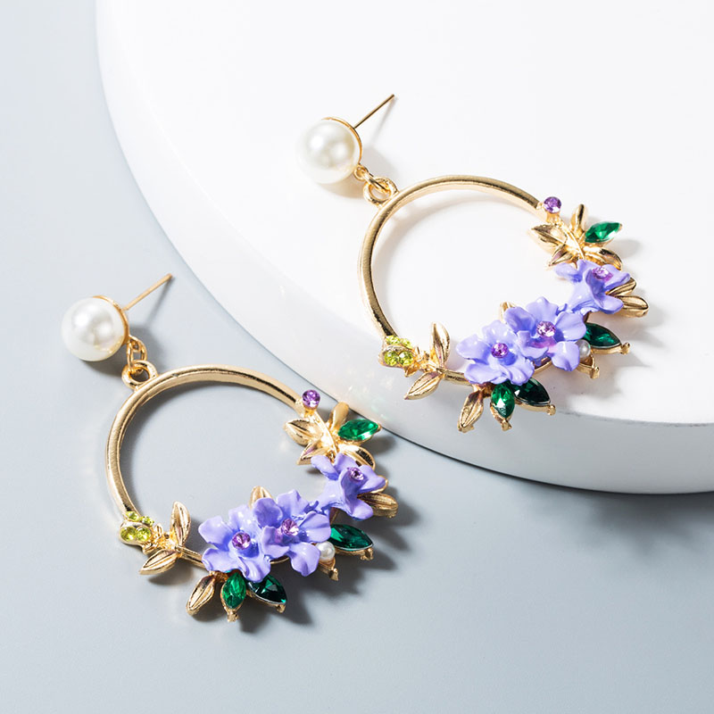 Flower Earrings Female Sweet Soft Pottery Pearl Earrings Trend Distributor