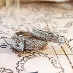 Luxury Round Zircon Wedding Rings Distributor