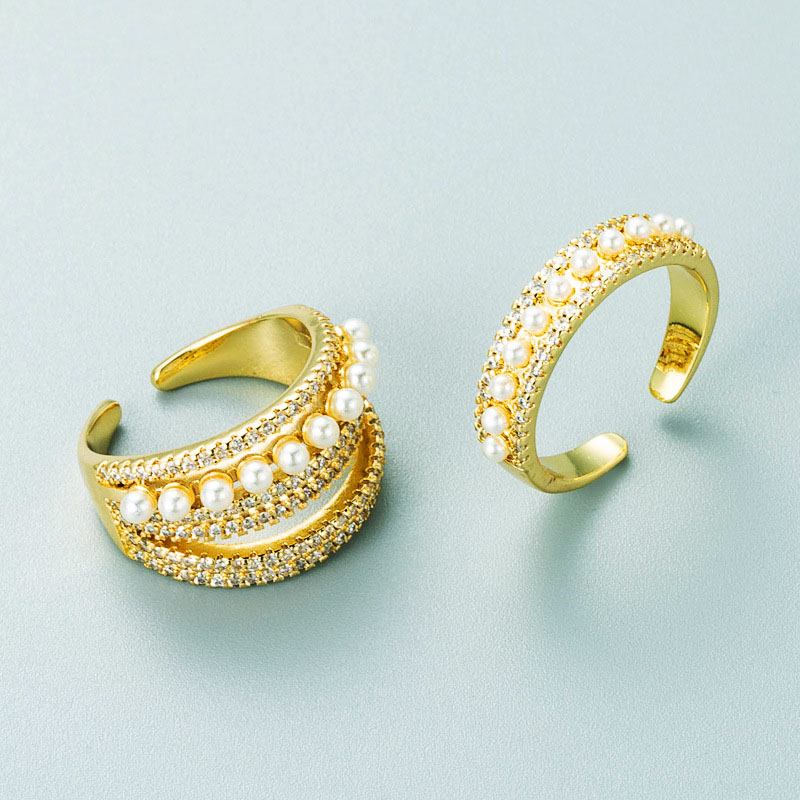 Fashion Jewelry Products Pearl Micro Zirconia Ring Distributor