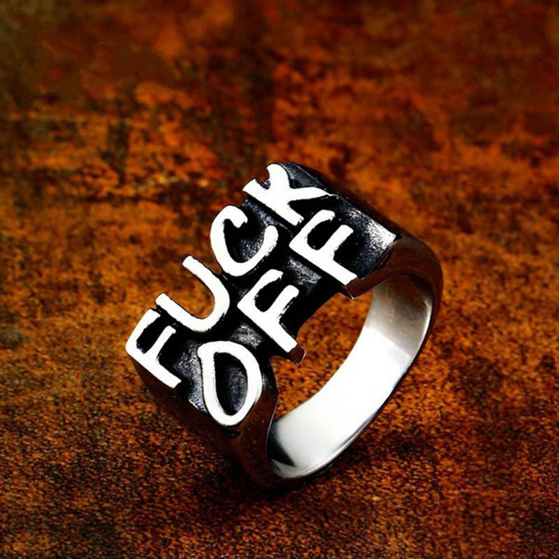 Wholesale Jewelry Punk Style Rings Creative Men And Women's English Letters Ring
