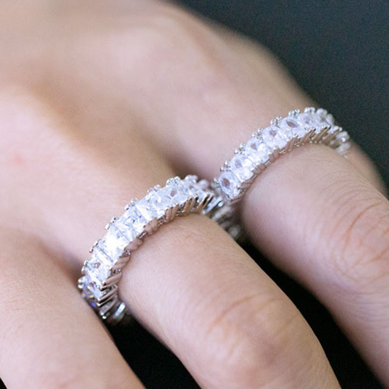 Luxury Zircon Stone Ring Full Of Diamond Ring Jewelry Distributor