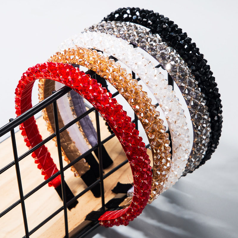 Fine Edge Crystal Hair Band Female Fashion Super Flash Headband Party Supplier
