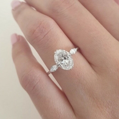 Wholesale 10*14mm Oval Zirconia Ring Engagement