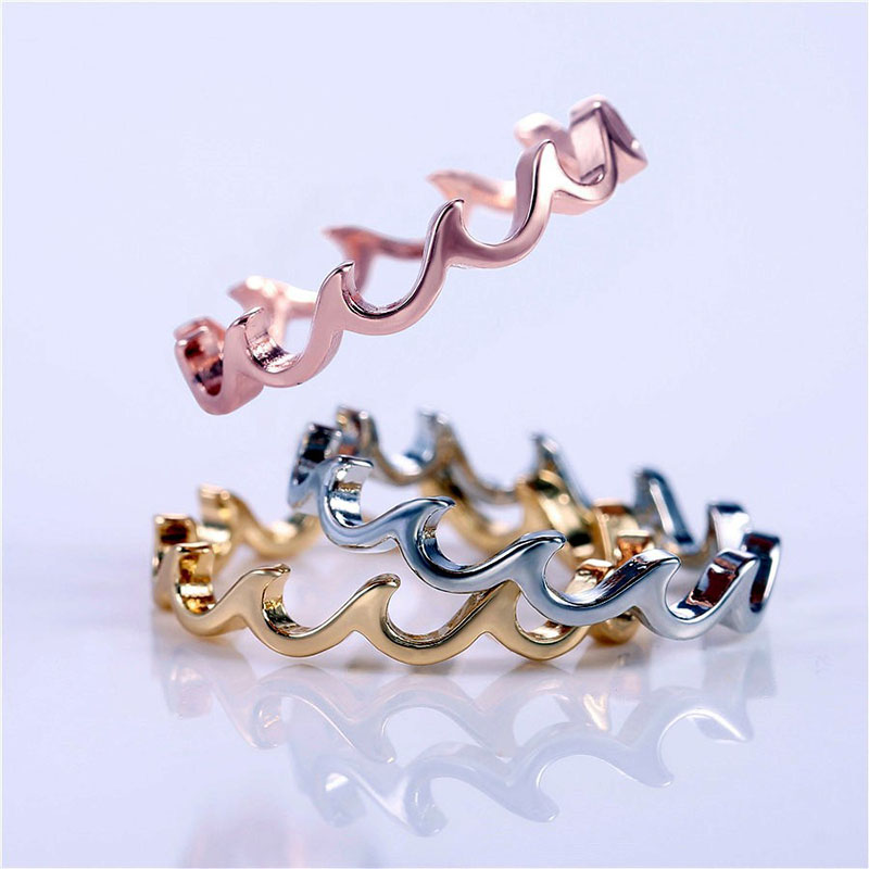 Wholesale Jewelry Simple Line Shape Alloy Fashion Tail Ring