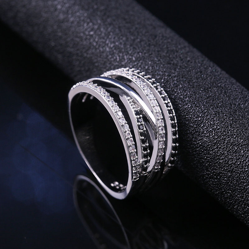 Wholesale Jewelry Simple Splicing Imitation Thai Silver Wire Rope Knot Love Couples Tail Ring